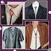 12Pcs Zinc Alloy Bolo Tie Slides Clasp Cabochon Settings FIND-NB0007-03AS-5