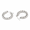 Non-Tarnish 304 Stainless Steel Curb Chain Shape Stud Earrings for Women EJEW-F283-02P-2