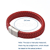 Unisex Leather Cord Weave Bracelets BJEW-JB04893-03-5