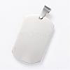 Tarnish Resistant 304 Stainless Steel Stamping Blank Tag Pendants STAS-R090-32-2