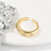 Rack Plating Star & Heart & Moon Brass Micro Pave Clear Cubic Zirconia Cuff Rings for Women RJEW-M028-70G-2