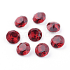 Pointed Back & Back Plated K9 Glass Rhinestone Cabochons X-RGLA-J012-8mm-501-2