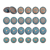 24Pcs 4 Styles 1-Hole Zinc Alloy Shank Buttons BUTT-PH0001-60-6