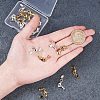 Rack Plating Brass Lobster Claw Clasps with Clip Ends KK-PH0035-34-WH-3