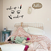 Rectangle with Word PVC Wall Stickers DIY-WH0228-191-3