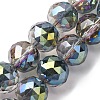 Transparent Electroplate Glass Beads Strands EGLA-N002-34H-F05-1