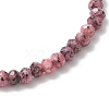 Dyed Natural Malaysia Jade Faceted Rondelle Beads Stretch Bracelets for Women Men BJEW-JB13442-5