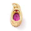 Real 18K Gold Plated Brass Inlaid Cubic Zirconia Charms ZIRC-L100-079G-03-3