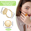 Brass Adjustable Ring Findings KK-BBC0018-54C-2