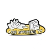 Funny Cat with Word Like Watching TV Enamel Pins JEWB-L018-04EB-04-1