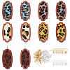 Olycraft DIY Leopard Print Pattern Rectangle Dangle Earring Making Kit DIY-OC0009-49-1