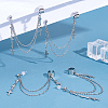 12Pcs 304 Stainless Steel Cuff Earrings EJEW-UN0001-94-2