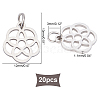 304 Stainless Steel Pendants STAS-UN0018-96P-5