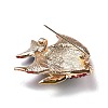 Marine Organism Alloy Rhinestone Brooches JEWB-Z034-03G-01-2