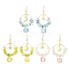 3 Pairs 3 Styles Natural Mixed Stone & Brass Dangle Earrings EJEW-TA00551-1