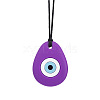 Teardrop with Evil Eye Food Grade Eco-Friendly Silicone Pendants PW-WG15AD8-05-1