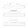 DICOSMETIC 3Pcs 3 Styles Transparent Acrylic Router Templates DIY-DC0002-75-8