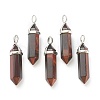 Dyed & Heated Natural Red Tiger Eye Pointed Pendants G-M378-01P-A20-1