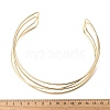 Iron Open Cuff Choker Necklaces for Women NJEW-M085-06G-3