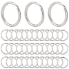 40Pcs 304 Stainless Steel Split Key Rings STAS-CY0001-01B-P-1