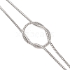 304 Stainless Steel Snake Chain Bracelets for Women BJEW-JB13359-3