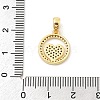 Rack Plating Leaf Brass Clear Cubic Zirconia Pendants KK-S407-12G-3