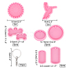 AHANDMAKER DIY Key Chain Silicone Molds Kits DIY-GA0001-78-2