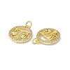 Real 18K Gold Plated Brass Micro Pave Clear Cubic Zirconia Pendants KK-E068-VB409-7-3