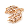 Brass Micro Pave Clear Cubic Zirconia Pendants KK-Z072-01KCG-02-2