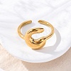 304 Stainless Steel Open Cuff Rings for Women RJEW-M060-01G-03-2