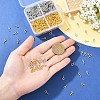 1200Pcs 2 Colors Iron Screw Eye Pin Peg Bails IFIN-YW0004-11-3