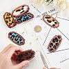 Olycraft DIY Leopard Print Pattern Rectangle Dangle Earring Making Kit DIY-OC0009-49-3