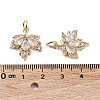 Rack Plating Brass Clear Cubic Zirconia Pendants KK-B078-02G14-01-3