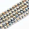 Electroplate Non-magnetic Synthetic Hematite Beads Strands X-G-L486-C-19-1