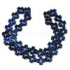 Electroplated Natural Lava Rock Beads Strands G-K388-02A-3