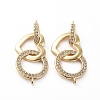 Brass Micro Pave Clear Cubic Zirconia Links Connectors X-ZIRC-L076-035G-1