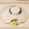 Natural Freshwater Pearl Beaded Necklace & Bracelets Sets for Women WGE4EAE-26-1