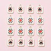 16Pcs 4 Styles Alloy Enamel Pendants ENAM-FS0001-69-7