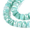 Electroplate Crackle Imitation Jade Glass Beads Strands EGLA-Q135-01A-C04-3