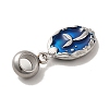 304 Stainless Steel Dodger Blue Enamel European Dangle Charms STAS-G308-34P-3