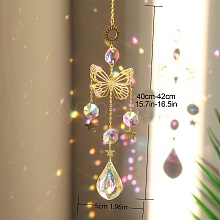 Crystal Glass & Brass & Iron Sun Catcher Pendant PW-WGF19EC-01