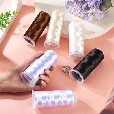 6Rolls 6 Colors Velour Yarn AJEW-TA0002-70C-1