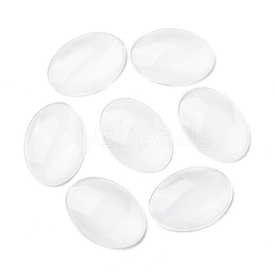 Transparent Oval Glass Cabochons LS-GGLA-R022-35x25-1