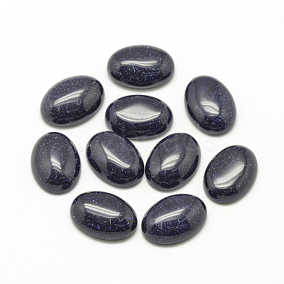 Synthetic Blue Goldstone Cabochons X-G-R415-14x10-34-1