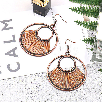 Creative Design Alloy Dangle Earrings X-EJEW-F238-20B-1