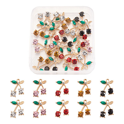Alloy Rhinestone Pendants ALRI-TA0001-03G-1