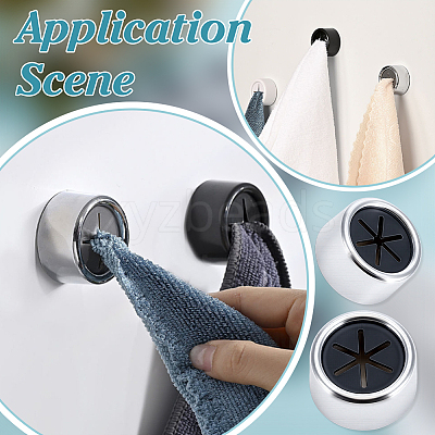 24Pcs Self-adhesive ABS Towel Storage Hook AJEW-GO0004-96-1