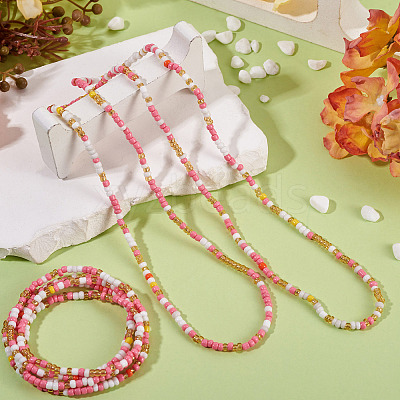 Resin Beads Bracelets BJEW-TAC0080-01E-1