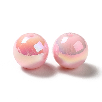 UV Plating Rainbow Iridescent Acrylic Beads X-PACR-D070-01D-1