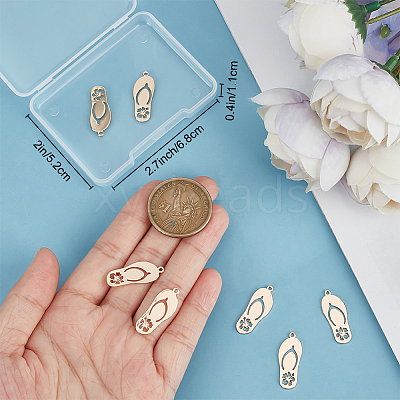 10Pcs Brass Pendants KK-BBC0009-35-1